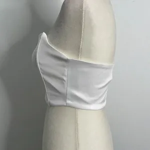 White silky bandeau pullover tank top. Size small. thumbnail 2