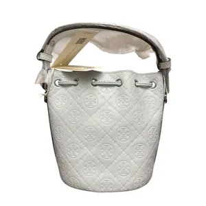 New Authentic Tory Burch T Monogram Mini Bucket Bag in Ice Blue $398 thumbnail 3