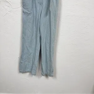 Obey Blue White Striped Sleeveless Jumpsuit Womens 27 Beachy Lightweight Casual thumbnail 7