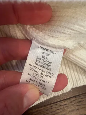 Vici Ivory Ribbed Cropped Crewneck Sweater Size Medium - C59-020 thumbnail 7