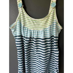 Roxy Striped Button Strap Tank Top Size Large thumbnail 6
