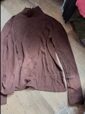 Reformation brown turtleneck sweater top small thumbnail 3