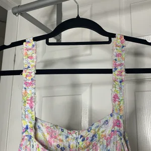Loveshackfancy Tove Sleeveless Floral Midi Dress Buttons Pockets Cotton Sz 6 thumbnail 5