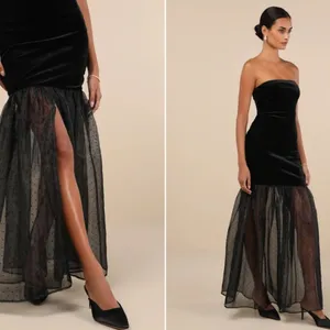 LULUS Prom Wedding Holiday Sexy Elegant Chic Vixen Velvet Cocktail Maxi thumbnail 3