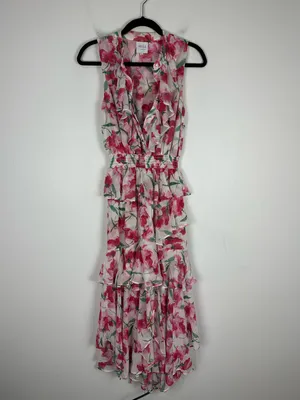 Misa Los Angeles Floral Ruffle Ilona Midi Dress Women’s Sz M thumbnail 2