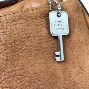 FOSSIL Classic VTG Leather Messenger Crossbody Shoulder Bag Brown Timeless Boho thumbnail 5