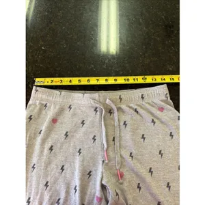 PJ Salvage Pajama Set Sz S Gray Pink Lightning Bolt Joggers Tank Pajamas Sleep thumbnail 12