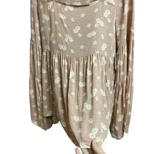 Altar'd State Flared Sleeve Floral Blouse Boho Style Women's Size Medium thumbnail 5