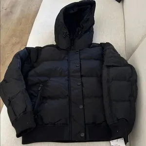 Champion Crop Quilted Snorkel Puffer Jacket with Hood, Black, Size Small, NWT thumbnail 12