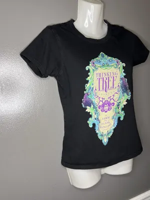 Econscious Shirt Womens Small Black Thinking Tree Spirits Graphic Tee Top thumbnail 3