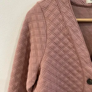 Madewell |‎ (Re) Sourced Quilted Crop Cardigan Sweatshirt In Pink Size XS thumbnail 4