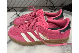 Adidas Gazelle Indoor Women’s 6 Pink White Gum Sole Sneakers IG0670 Retro Casual thumbnail 9