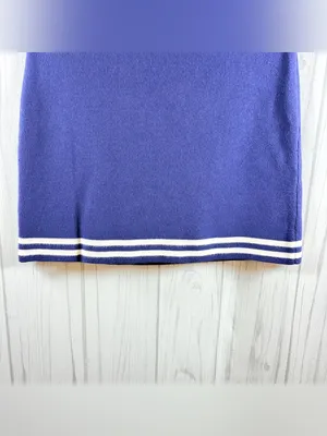 PINK‎ ROSE NWOT Navy Blue Knit Mini Skirt, Large thumbnail 2