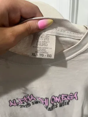 Comfort Colors Alpha chi omega t shirt thumbnail 3