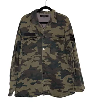 Elwood Camo Utility Jacket Women Medium Green Excellent Military Streetwear Camo thumbnail 1