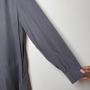 SAMSOE SAMSOE‎ Women Lizzy Shirt Dress Small Gray Drop Waist Long Puff Sleeve thumbnail 7