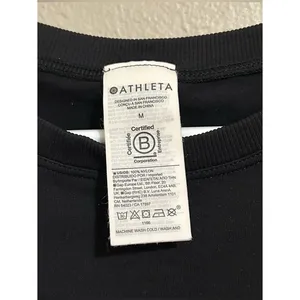 Athleta Black Nylon Athletic Short Sleeve Crewneck Shirt Women’s Size Medium thumbnail 5