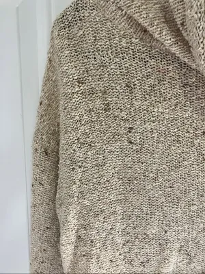 Women's Gerard Martin Vintage Cream Marled Knit Sweater - Medium thumbnail 6