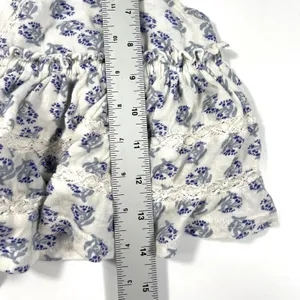 Urban Outfitters Floral Babydoll Crop Medium Blue‎ White Boho Festival Cottage thumbnail 8