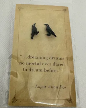 Edgar Allan Poe “The Raven” Earrings thumbnail 1