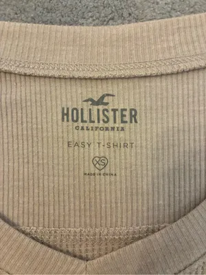 Hollister Women's Cream Waffle-Knit Long Sleeve Top Size XSMALL thumbnail 3