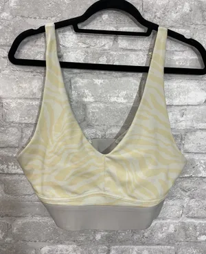 Fabletics Pale Yellow Zebra Print All Day Every Day Bra thumbnail 1
