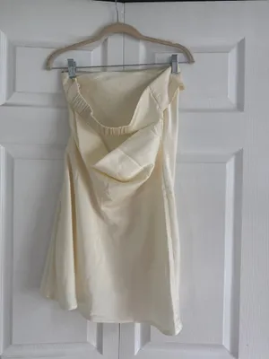 Beginning Boutique Dress Yellow Mini Satin Dress thumbnail 2