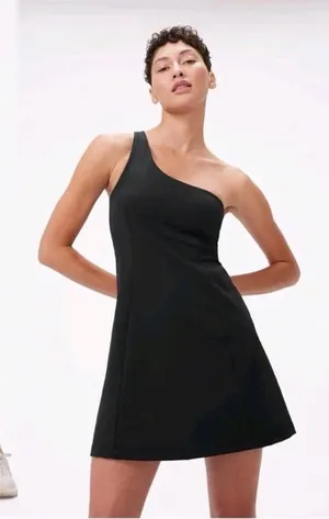 Outdoor Voices One Shoulder Athletic Dress- Black- Size Small thumbnail 1