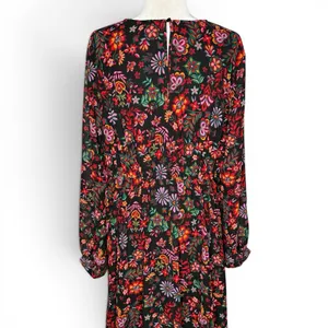 Floral Maxi Dress 2XL‎ Cottagecore Peasant Folklore Semi Sheer Long Sleeve Lined thumbnail 9