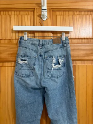 American Eagle Comfort Stretch Waistband Distressed Mom Jeans Size 000 thumbnail 5