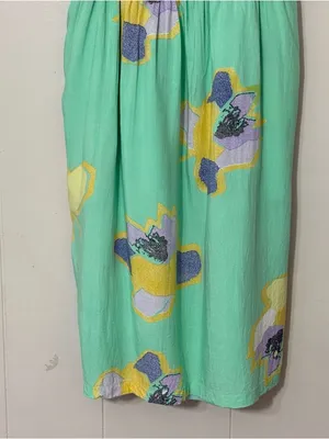 Corey Lynn Calter Sketchbook Floral Midi Dress SP Anthropologie Green Boho thumbnail 6
