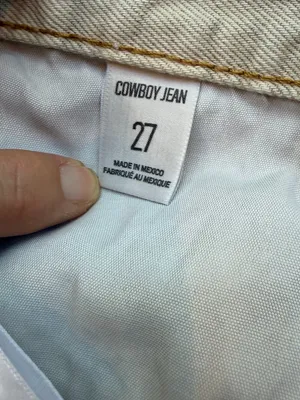 Urban Outfitters BDG Cowboy Jean Size 27 Stone Ecru Cream Straight Wide Leg thumbnail 11