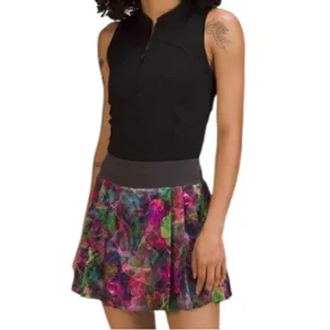 Lululemon Side-Pleat High-Rise Tennis Skirt Vivid Floral Tone Multi / Sz4 Skort thumbnail 12