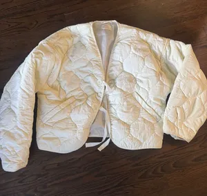 Adanola Cream Quilted Button-Front Puffer Jacket thumbnail 1