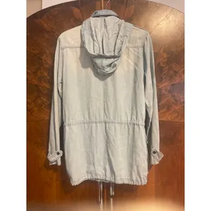 RAILS Petra Utility Jacket Anorak Hidden Hood Chambray Size Medium M GORP CASUAL thumbnail 5