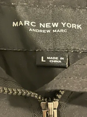 Andrew Marc women’s size large long black hooded coat. thumbnail 3