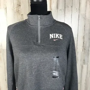 Nike Varsity Sleeve Half-ZIP Crop Jacket Pullover v6x thumbnail 3