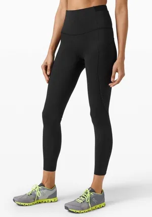 Lululemon Fast and Free Super High Rise Tight 25" Elite Black 6 thumbnail 7