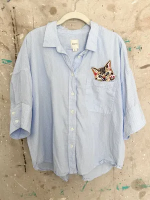 Anthropologie Maeve Mabel Pocket Buttondown Shirt thumbnail 3