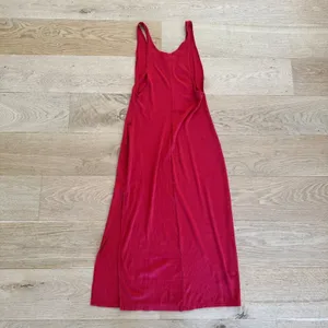 Reformation - Ribbed Tank Midi Dress with Slit in Red thumbnail 4