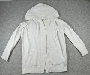Polo‎ Ralph Lauren Womens Small Cardigan White Long Sleeve Open Front Collared thumbnail 1