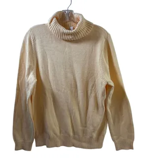 Croft & Barrow Womens Pale Yellow Turtleneck Knit Sweater NWT Size Large thumbnail 1