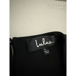 Lulu's Black Conversation Piece Button Cut-Out Back Long Maxi Dress Gown L NWT thumbnail 7