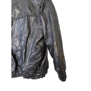 VTG Navarre Leather Co Italian Stone Design Genuine Leather Jacket‎ thumbnail 4