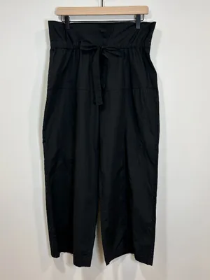 🌟 Bumpsuit 🌟 The Realxed Drawstring Poplin Wide Leg Pant Black Sz S thumbnail 6