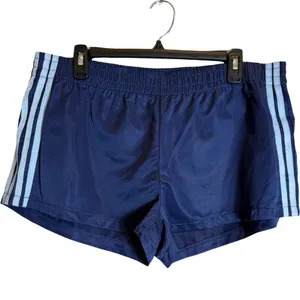 Edikted Nikki Nylon Shorts Womens XL Navy Blue Sporty Athleisure Retro Shiny NWT thumbnail 4