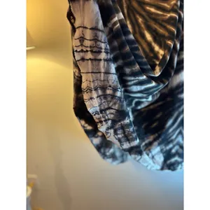 Tryst by Mathey Tie Dye Maxi Skirt XL Black Brown Cream Ribbed Waist Boho Spiral thumbnail 5