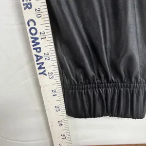 Calia Womens Ath-Leather Jogger Pants Black Elastic Waist WAX32302‎ Size M Goth thumbnail 7