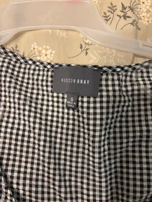 Dress Up Gingham tie front blouse thumbnail 3