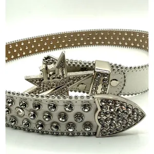 Lukamachain White Diamonds‎ Crocodile Iconic Star Belt UK Small Studded RV $78 thumbnail 5